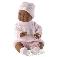 Κούκλα Μωρό Νεογέννητο Κορίτσι Σκούρο Nahia 45 Cm, Llorens