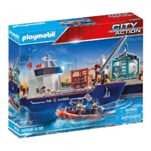 Playmobil City Action Φορτηγό πλοίο και ταχύπλοο σκάφος τελωνειακών (70769)