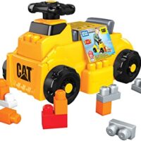 Mega Bloks CAT Build 'n Play Ride-On, Building Toys for Toddlers (HDJ29) MATTEL