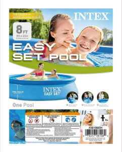 Intex Easy Set Πισίνα Φουσκωτή Φ244x61cm 244x244x61εκ.