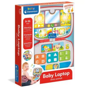 Baby Clementoni Friends Animals Βρεφικό Παιχνίδι Baby Laptop – Μιλάει Ελληνικά (1000-63375)