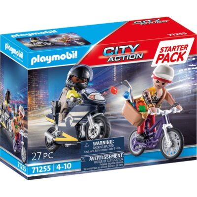 Playmobil City Action Starter Pack Αστυνομική Καταδίωξη Ληστή Κοσμημάτων(71255)