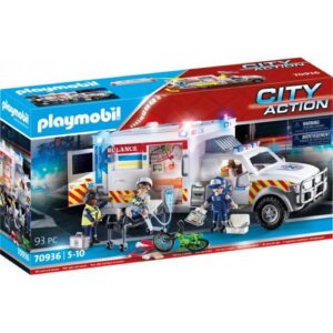 Playmobil City Action Us Ambulance: Όχημα Πρώτων Βοηθειών(70936)