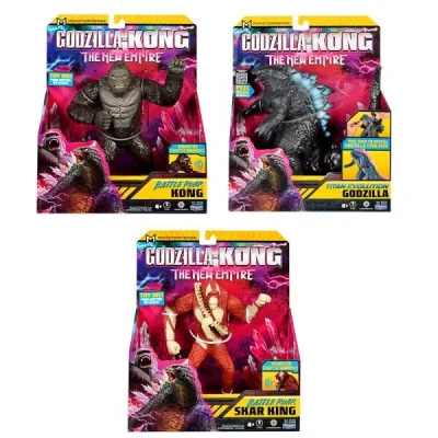 Monsterverse Godzilla X Kong: The New Empire Battle Roar Φιγούρα Δράσης 18εκ. με Ήχο - 3 Σχέδια (MN305000)