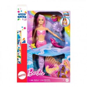 Παιχνιδολαμπάδα Barbie A Touch of Magic Κούκλα Γοργόνα Μαγική Μεταμόρφωση (HRP97)
